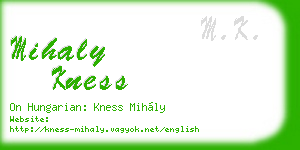 mihaly kness business card